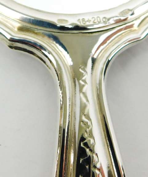 Vintage Sterling Silver Miniature Hand Mirror
