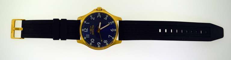 Invicta Watch with Black Rubber Strap