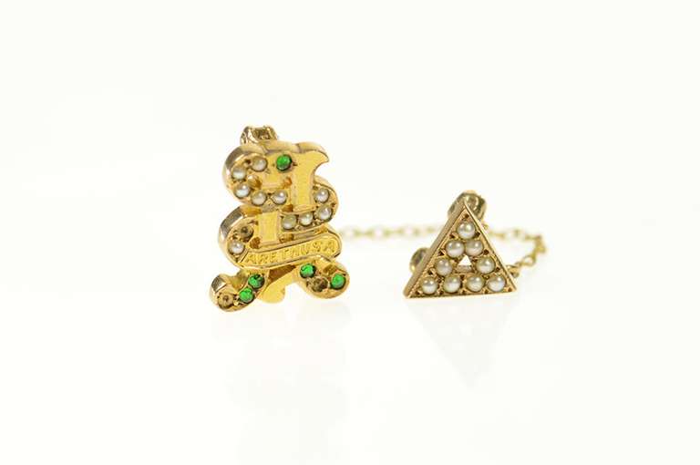 10K Yellow Gold Arethusa Johns Hopkins Academic Journal Stick Pin