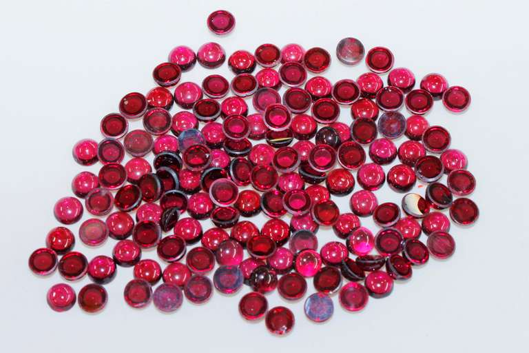 Natural Garnet Cabochons - Lot of 143
