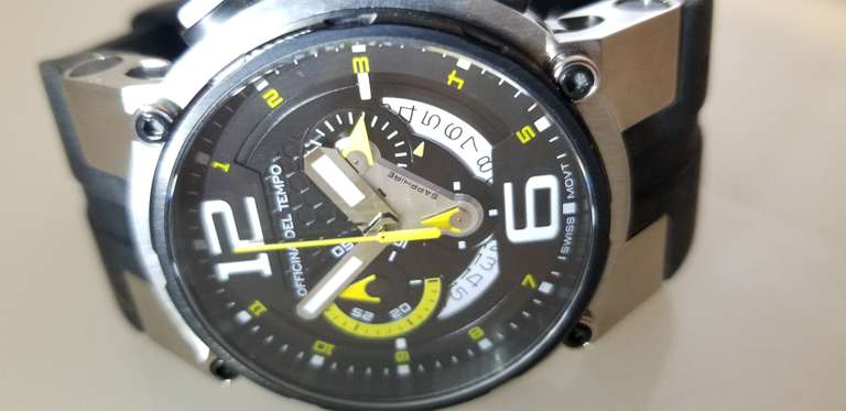 Italian sport men’s watch Officina Del Tempo Chrono Swiss Movement, Sapphire crystal, 100M water resistance
