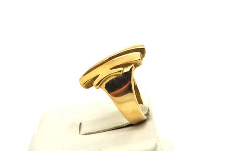 18 KT FLAME DESIGN GOLD RING