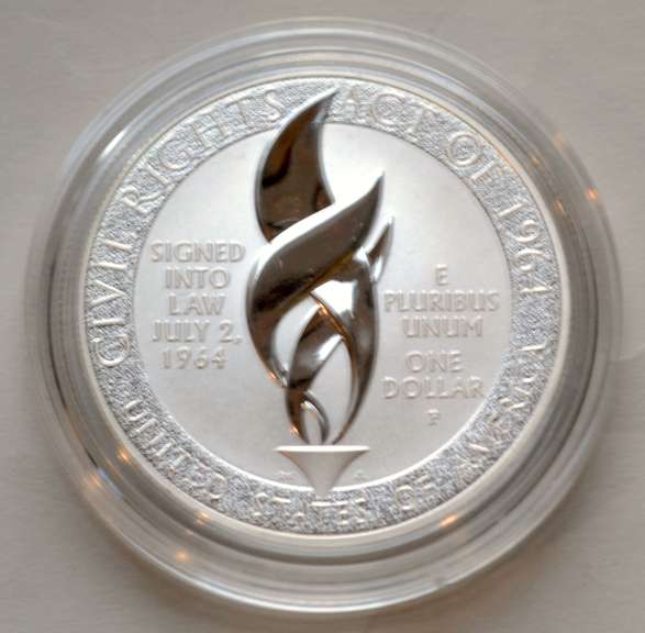 2014 Civil Rights Act of 1964 Proof Silver Dollar