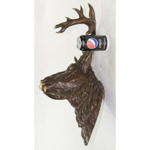 Wall Mount Deer - Buck Bronze Sculpture