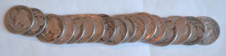 353 Assorted Partial To Full Date Teens Buffalo NickelsTubes