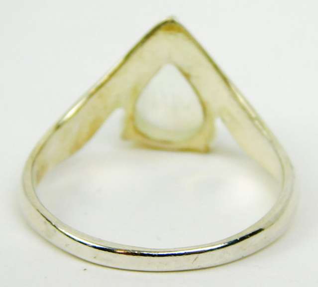 Sterling Silver Moonstone Ring, Size 8.75