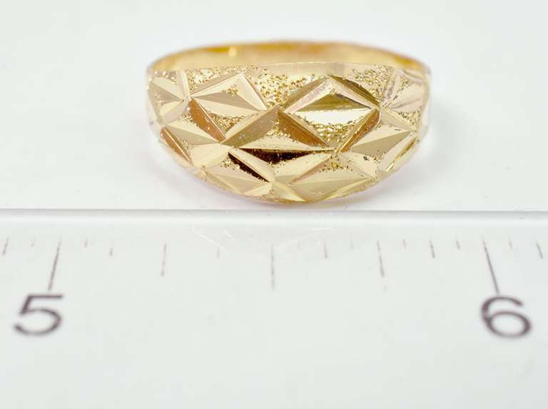 21K Diamond Cut Ring