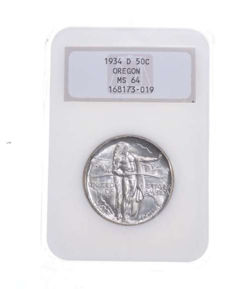 MS64 1934-D Oregon Trail Memorial Commemorative Half Dollar - NGC