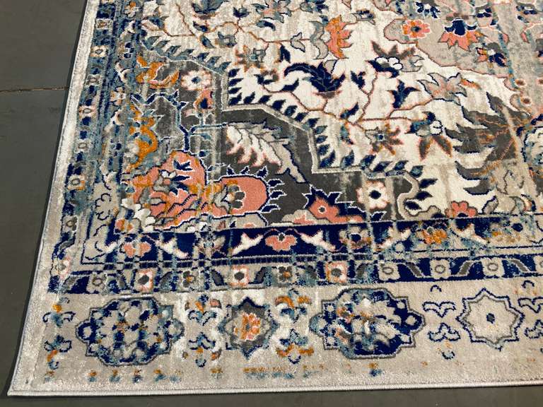 MAGNIFICENT VINTAGE REPRO DESIGN RUG 8x11