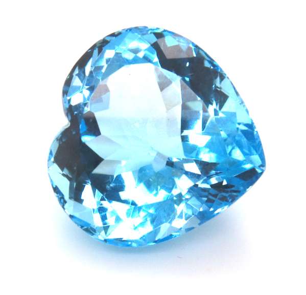 Exquisite Heart Shaped Blue Topaz Gemstone, 31.43ct!