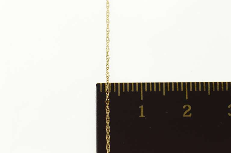 10K Yellow Gold 0.8mm Cable Chain Classic Simple Twist Necklace