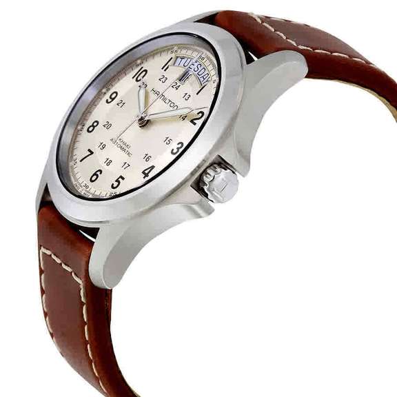 Hamilton Swiss Khaki Automatic Silver Dial Watch.