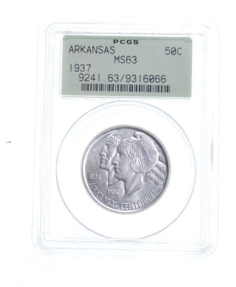 MS63 1937 Arkansas Centennial Commemorative Half Dollar - Graded PCGS
