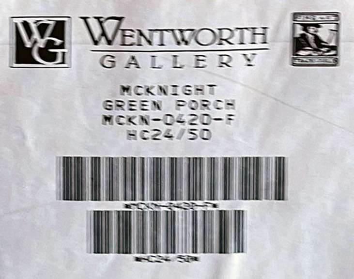 Large McKnight Hand Signed Serigraph, Green Porch