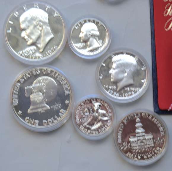 4 1976 3 Piece Bicentennial Silver Proof Sets