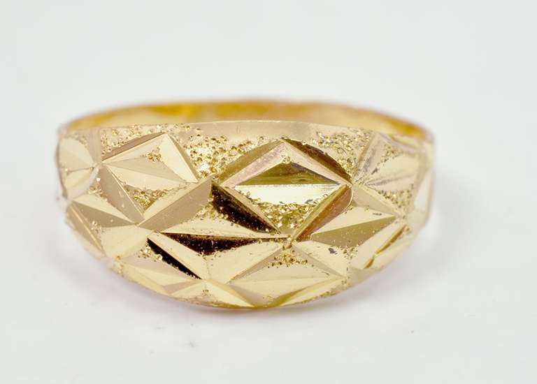 21K Diamond Cut Ring