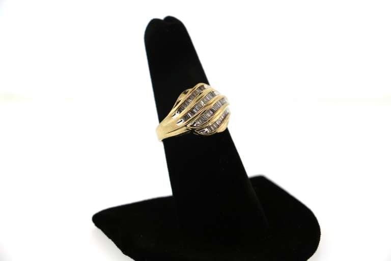 Great Baguette Diamond Band Ring in 14kt Yellow Gold