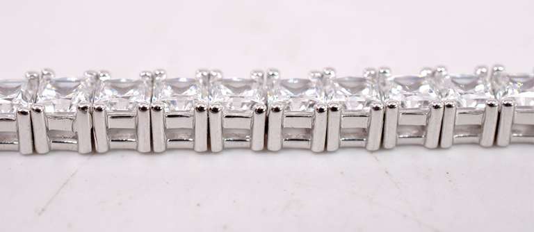 Sterling Silver CZ Bracelet.