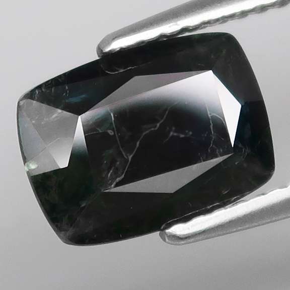 Bold 2.97ct blue black cushion cut Sapphire