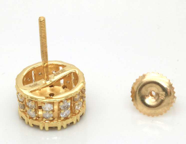 Fantastic Diamond Earrings in Yellow Gold
