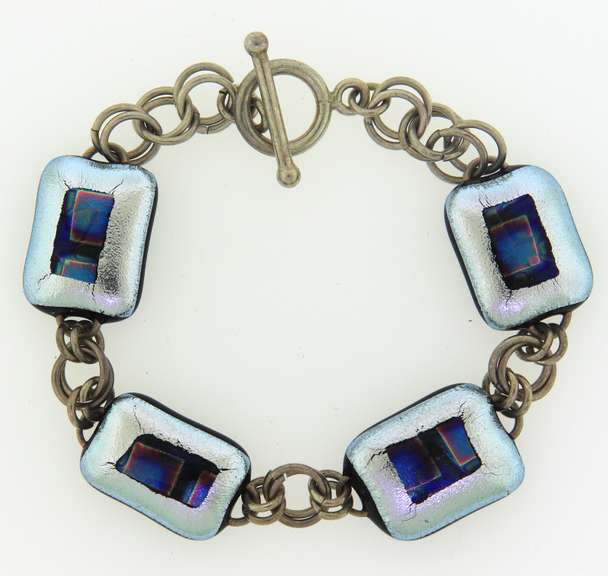 Sterling Silver Square Link Bracelet