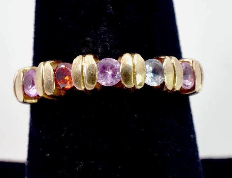 Dazzling Multi-Gemstone Ring in Yellow Gold