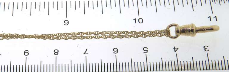 Amazing Yellow Gold Pocket Watch Chain w Sliding Adjustment