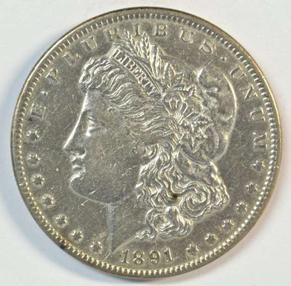 Super nice 1891-CC Morgan Silver Dollar. Key date