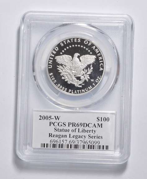 PR69DCAM 2005-W $100 Statue Of Liberty 1 Oz .999 Fine Platinum - PCGS