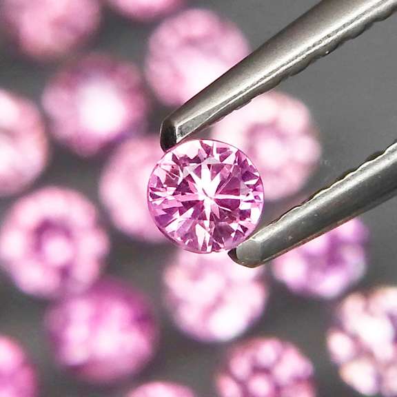 Rare heated only 3.05ct pink Sapphire set