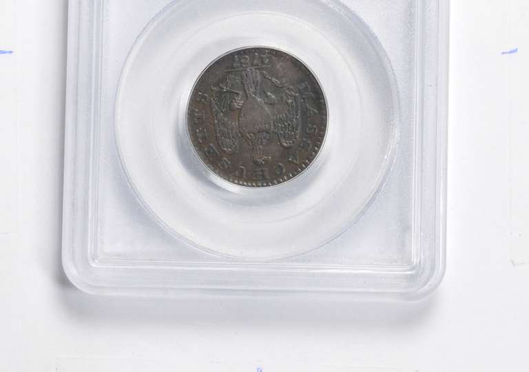 XF45 1787 Post-Colonial Massachusetts Half Cent - PCGS Graded