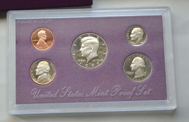 2 Each US Proof Sets 1986-89 &1992