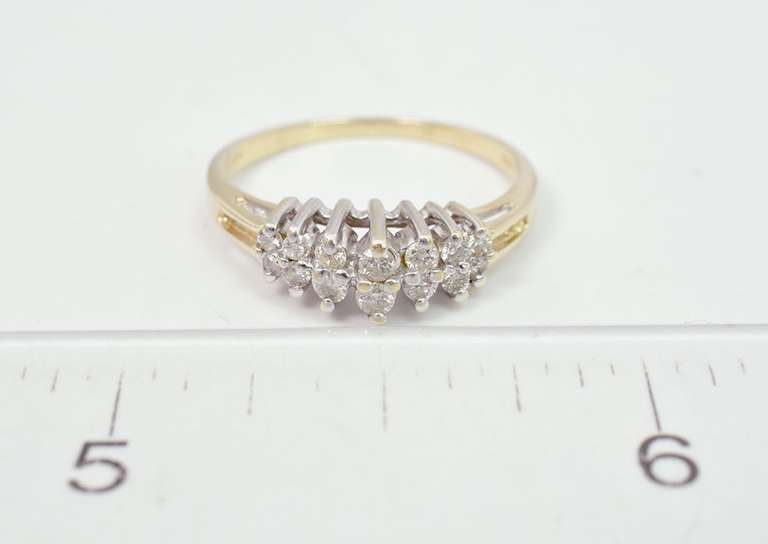 Cathedral Diamond Ring in 14KT