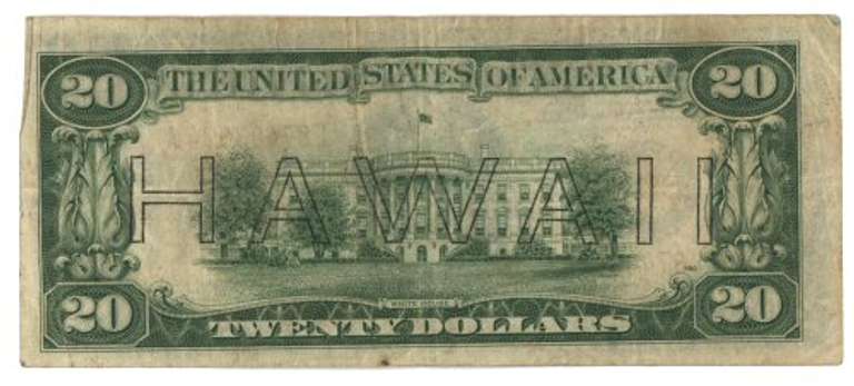 Scarce 1934-A $20 Hawaii World War II Emergency Note