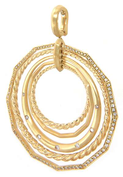 David Yurman Diamond Star Pendant in 18kt