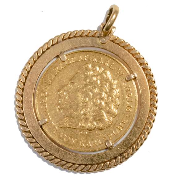 1965 23 K German Medal In An 18 K Bezel