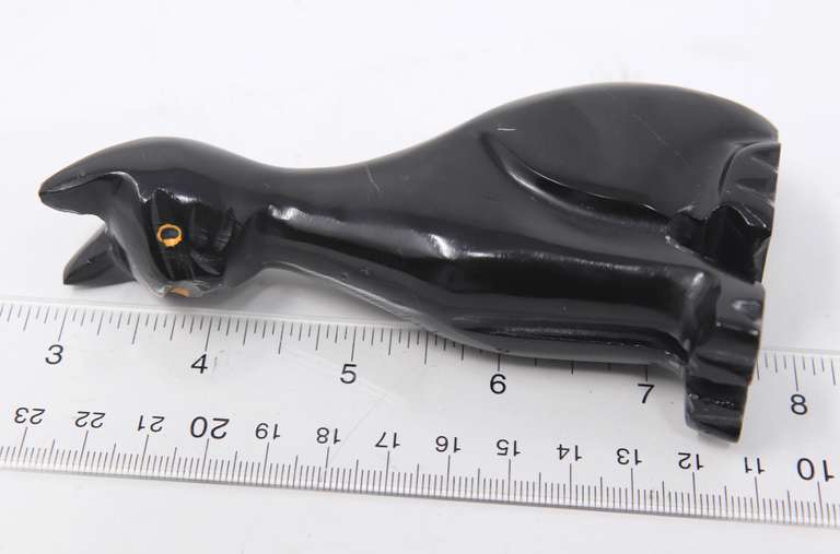 Black Onyx Cat Figurine