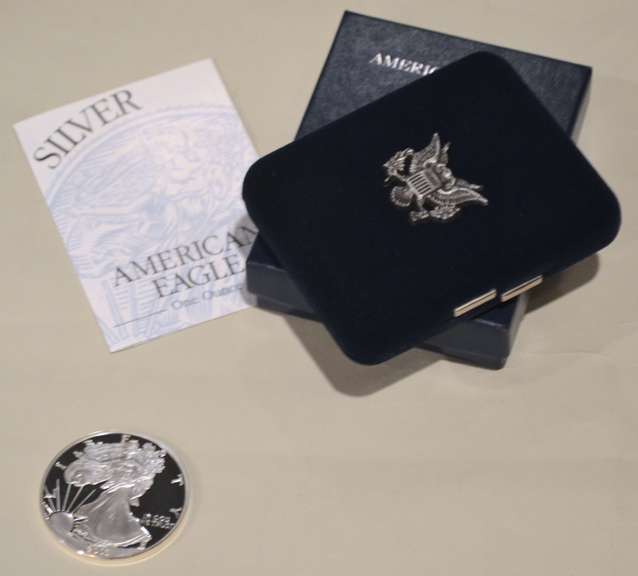 2003  Proof  Silver Eagle W Box And Paper
