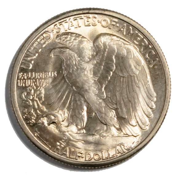 1947 D Lively Choice BU Walking Liberty Half Dollar