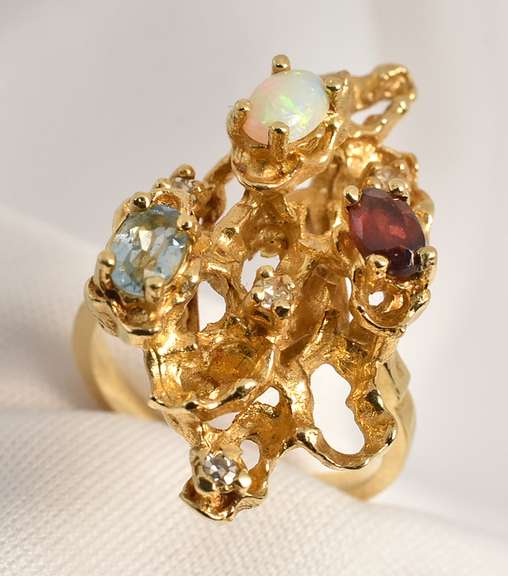 Nugget Ring with Color