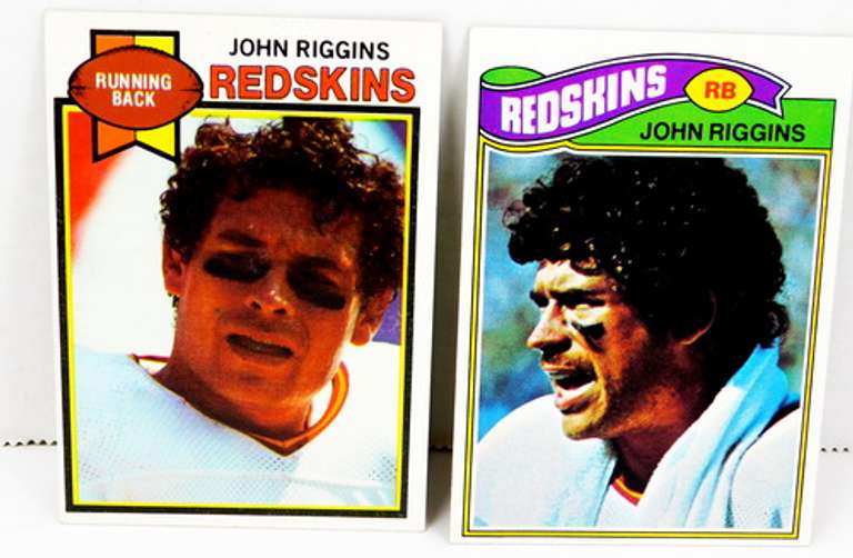2 John Riggins Topps Football Cards