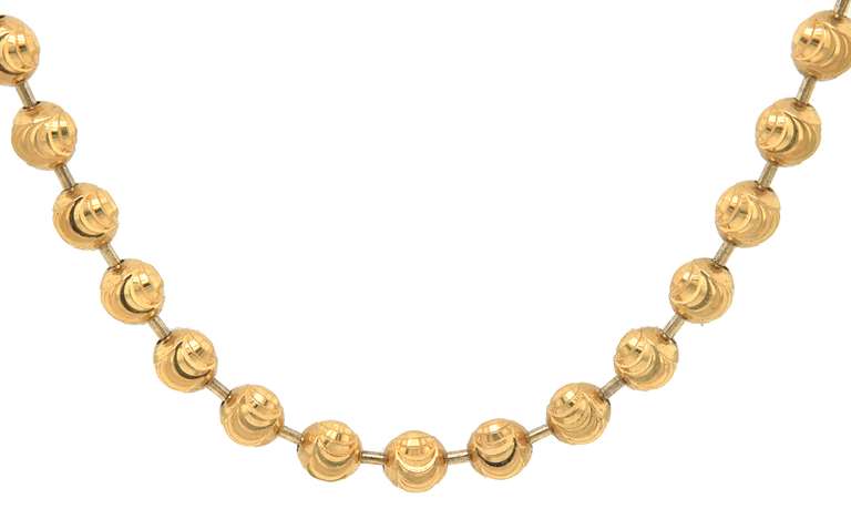 Sterling silver gold plated BEAD chain
