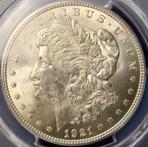 1921 Morgan Silver Dollar PCGS MS63 Wide Reeding Top 100 VAM-28.