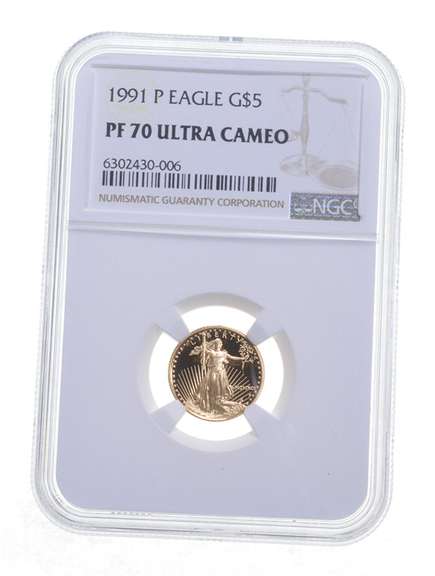 PF70 UCAM 1991-P $5 American Gold Eagle - Graded NGC