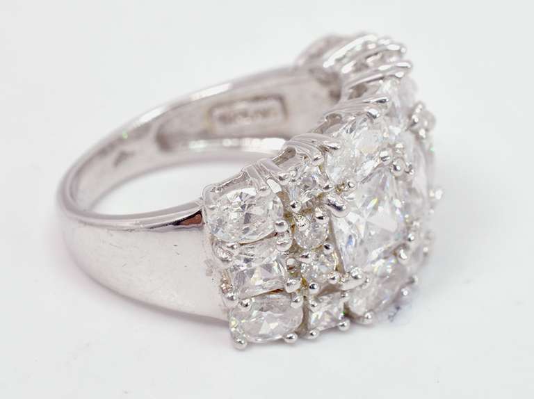 Sparkling CZ Band Ring in Sterling Silver