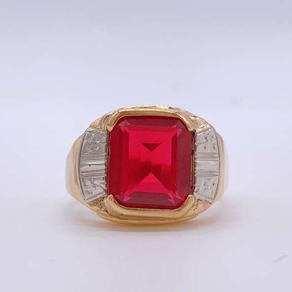 6.50 Carat Ruby Solitaire Ring in 14kt Gold