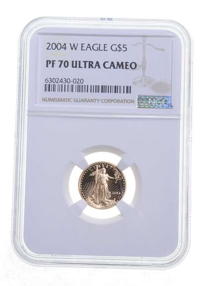 PF70 UCAM 2004-W $5 American Gold Eagle - Graded NGC