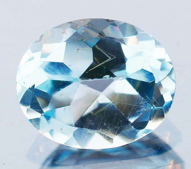 Impressive 3.95ct 11x9mm top Sky blue Topaz