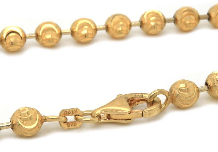 Sterling silver gold plated BEAD chain