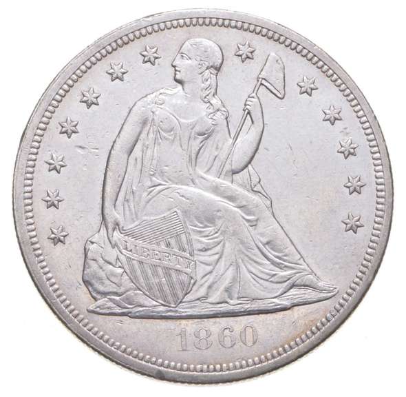 1860-O Seated Liberty Silver Dollar - Circulated